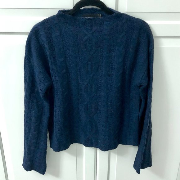 MINKPINK Waiting Game Knit Mock Neck Sweater with Bell Sleeves - Picture 5 of 6